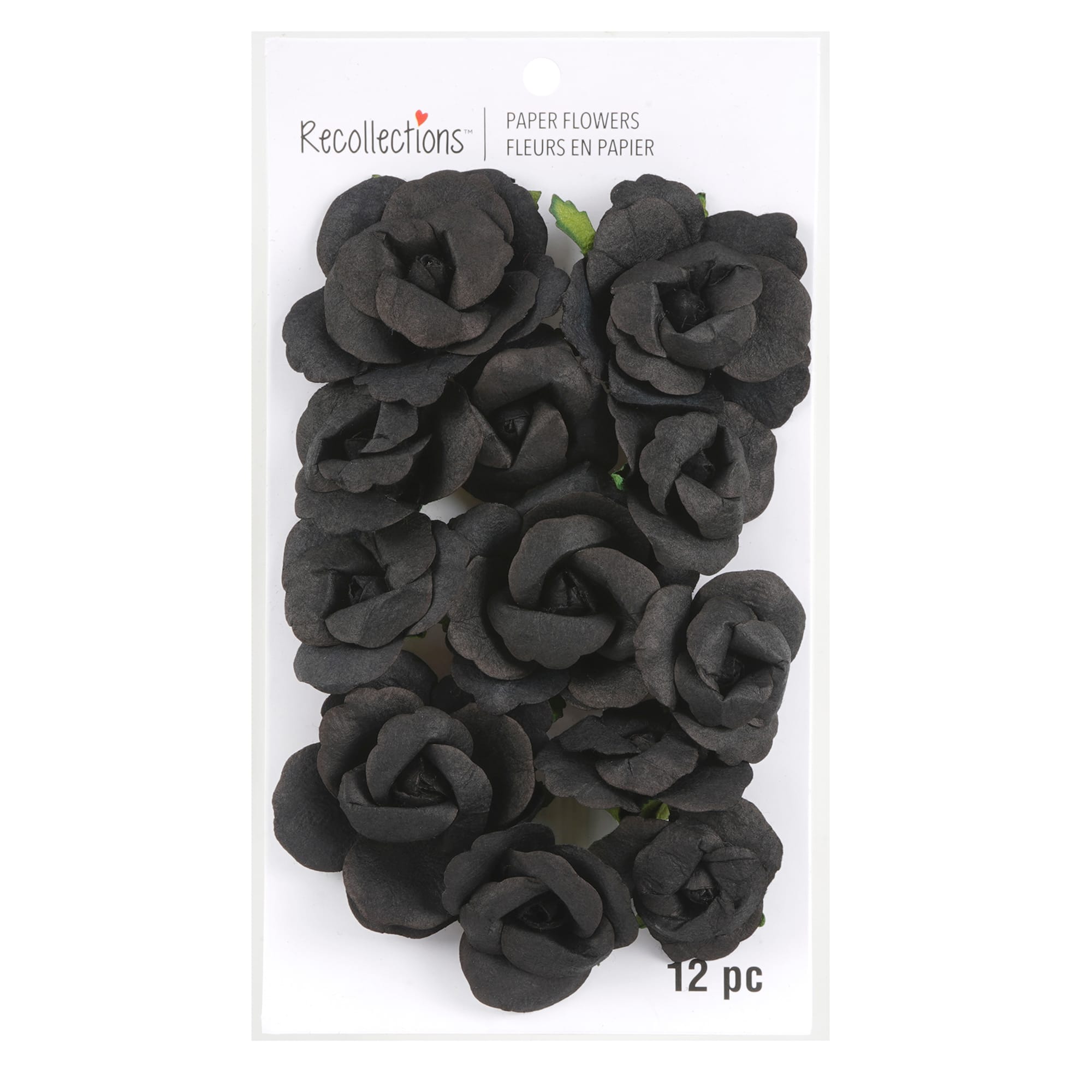Black Paper Roses by Recollections™, 12ct.